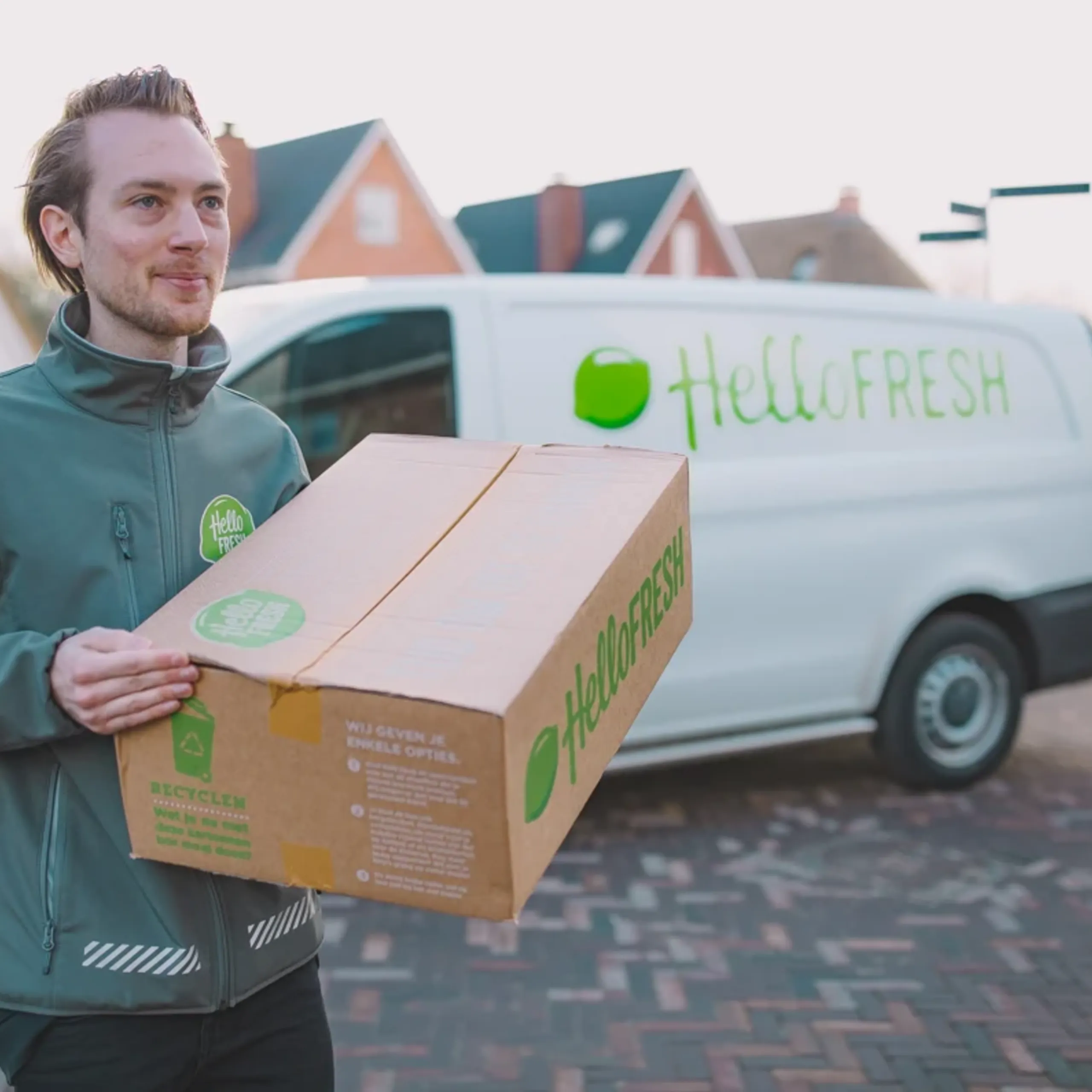 Home deliveries HelloFresh optimised with SaaS route optimisation OptiFlow PTV Logistics