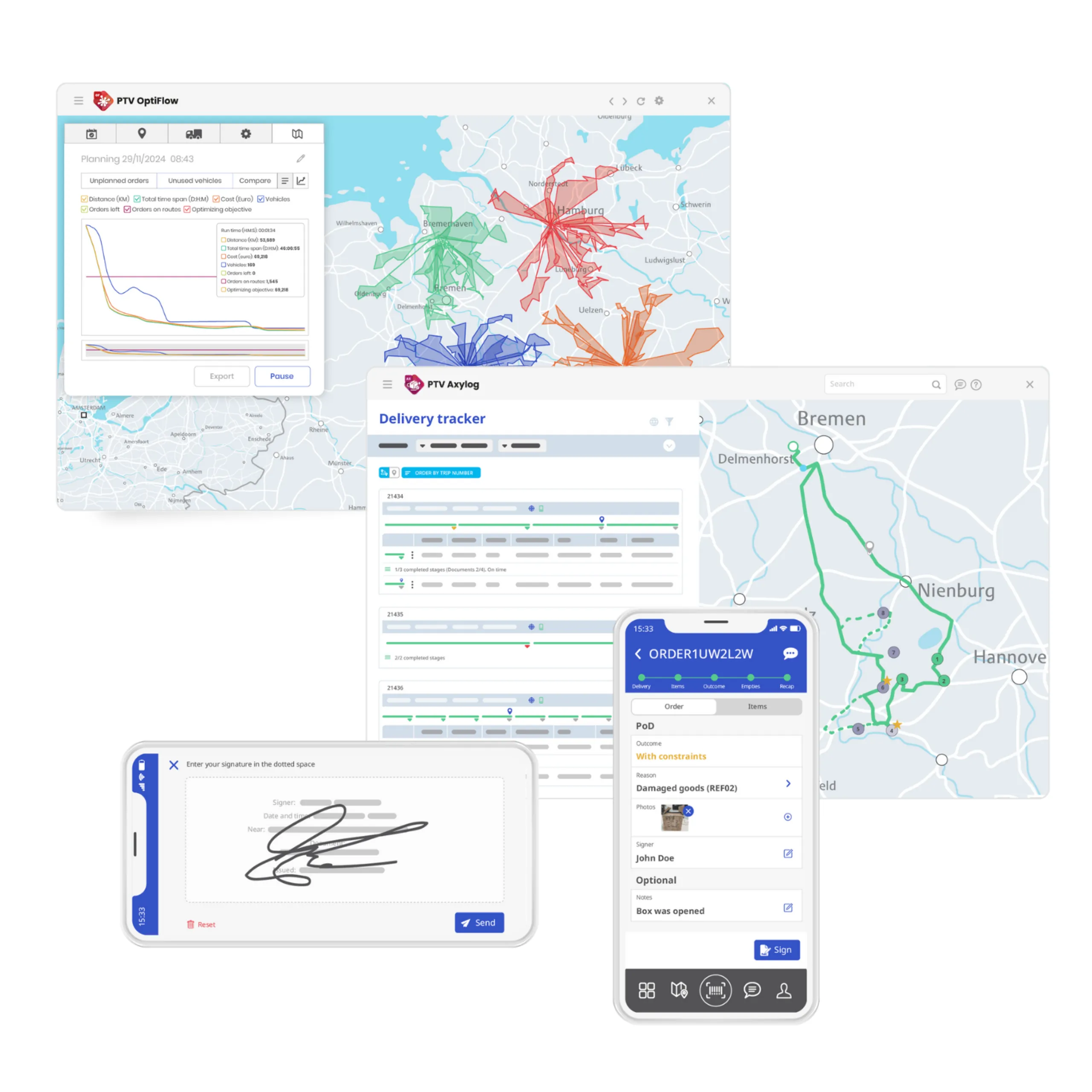 Routing, optimization & delivery management software