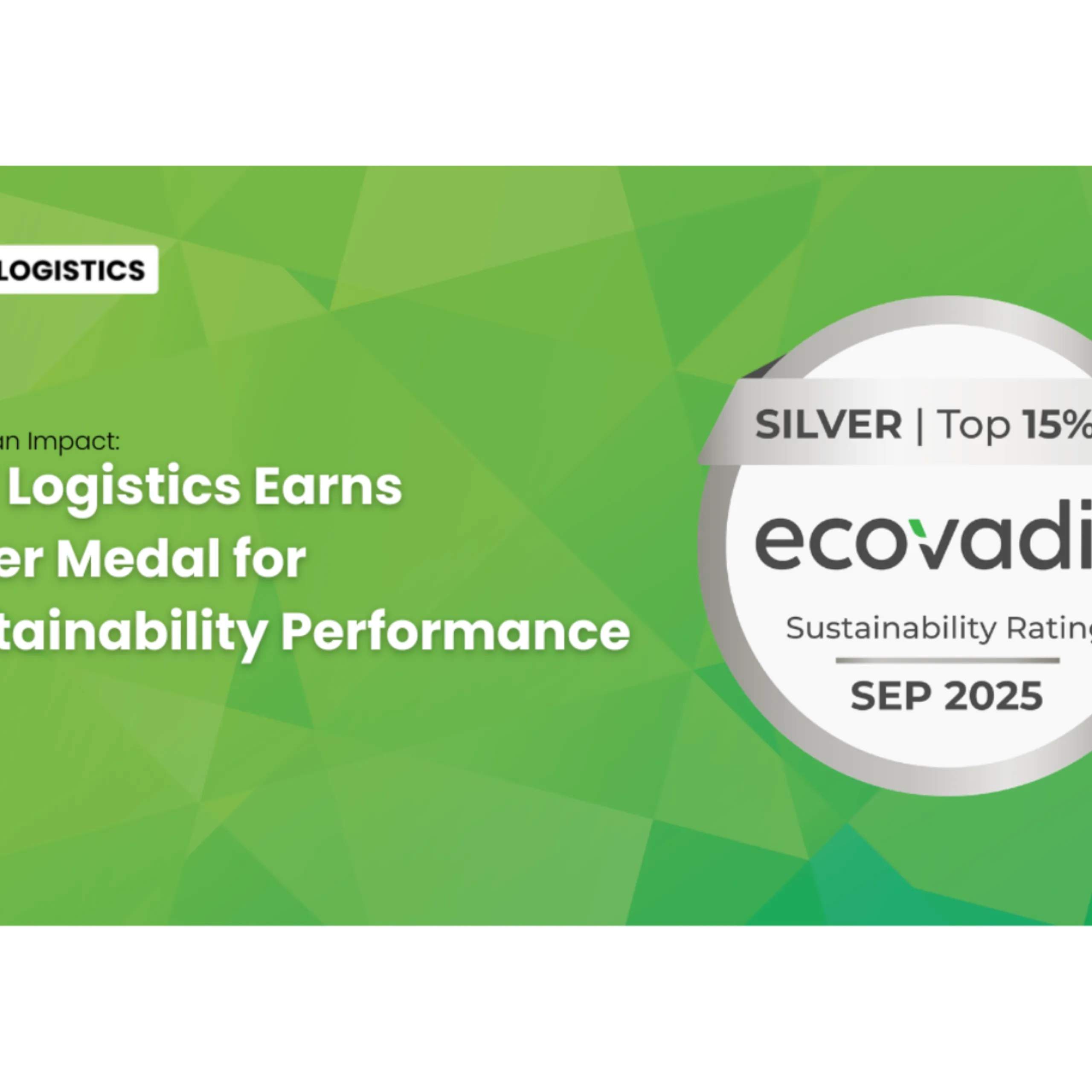 PTV Logistics earns silver medal for sustainability performance