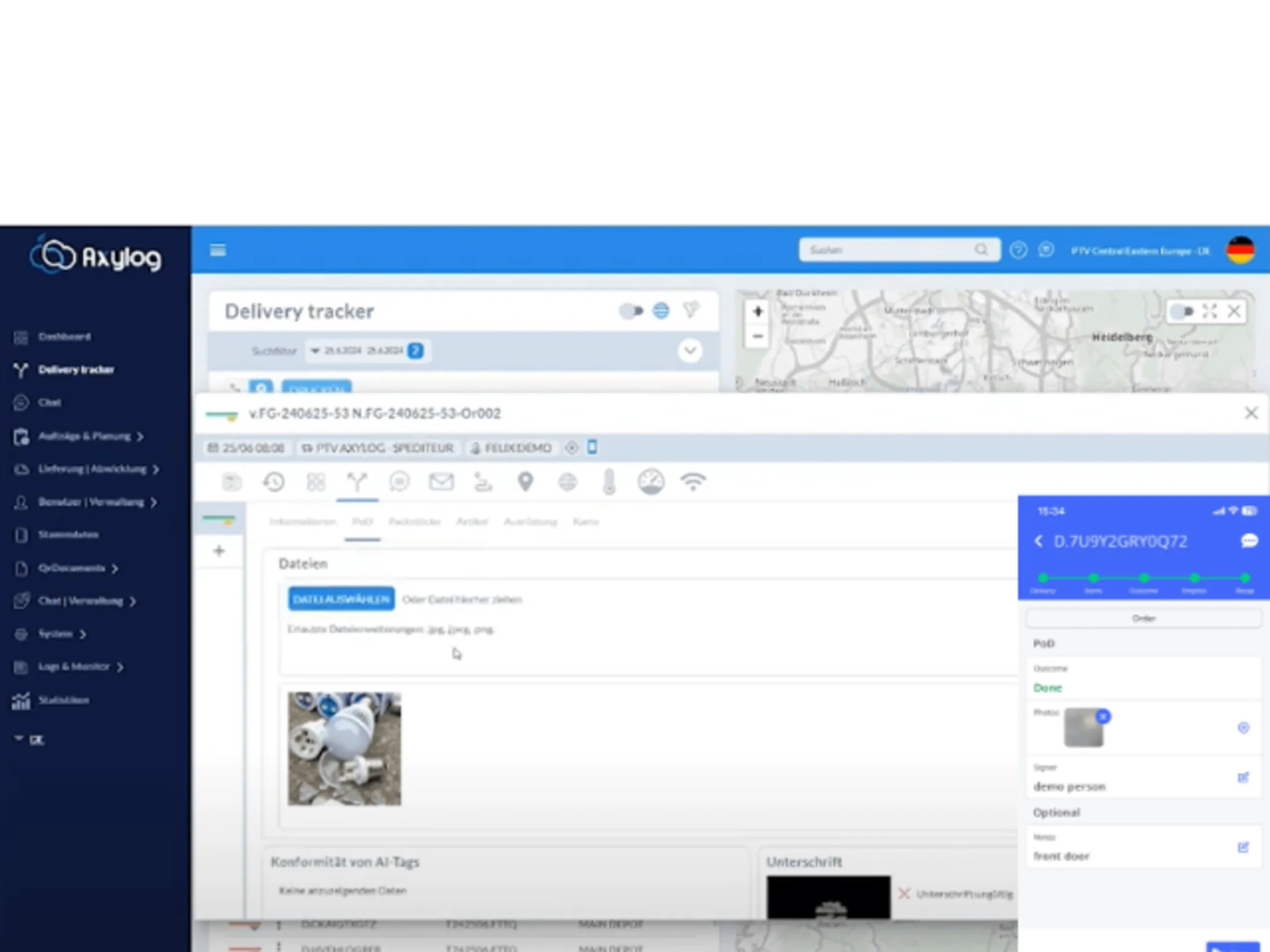 Axylog Proof of Delivery