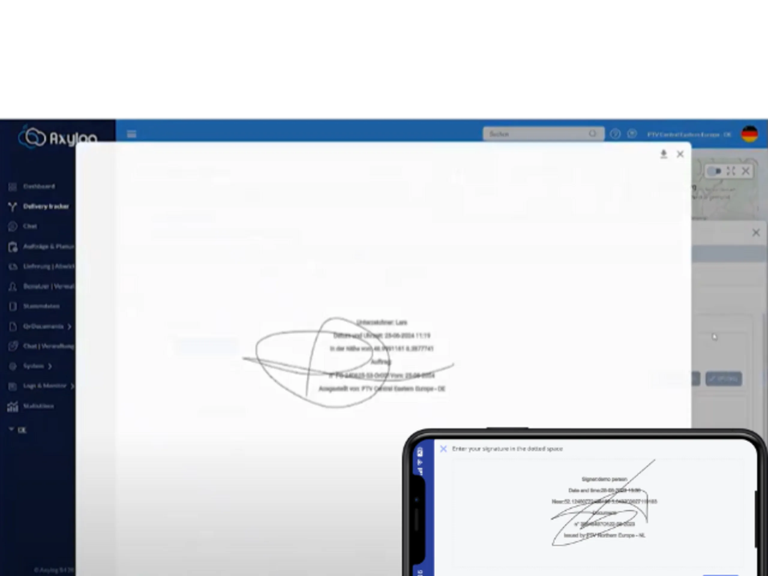 Axylog Proof of Delivery