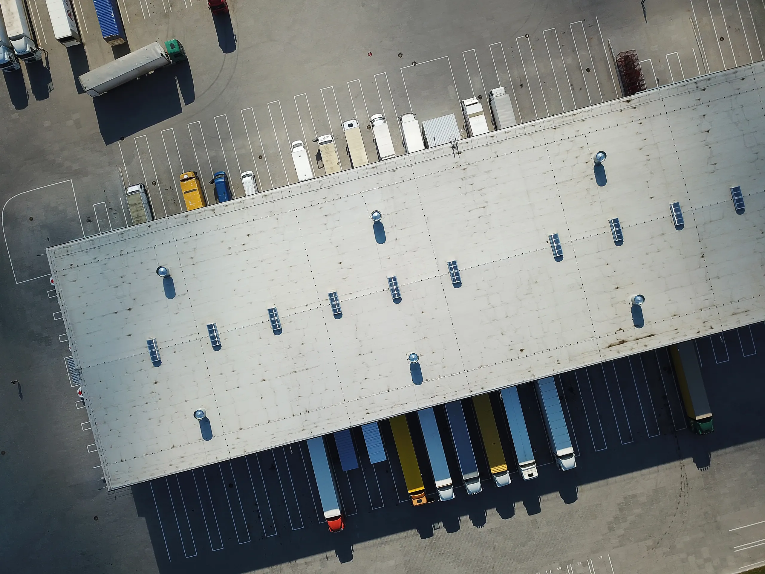 Trucks at loading dock