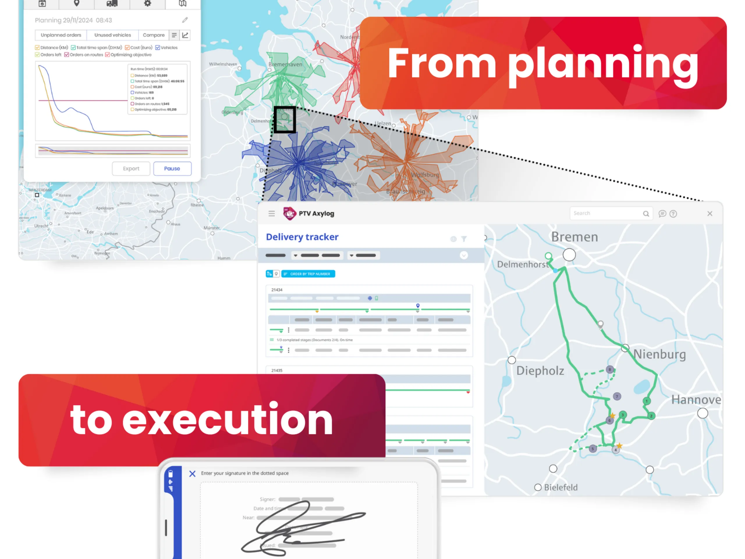 Routing, optimisation and delivery management software